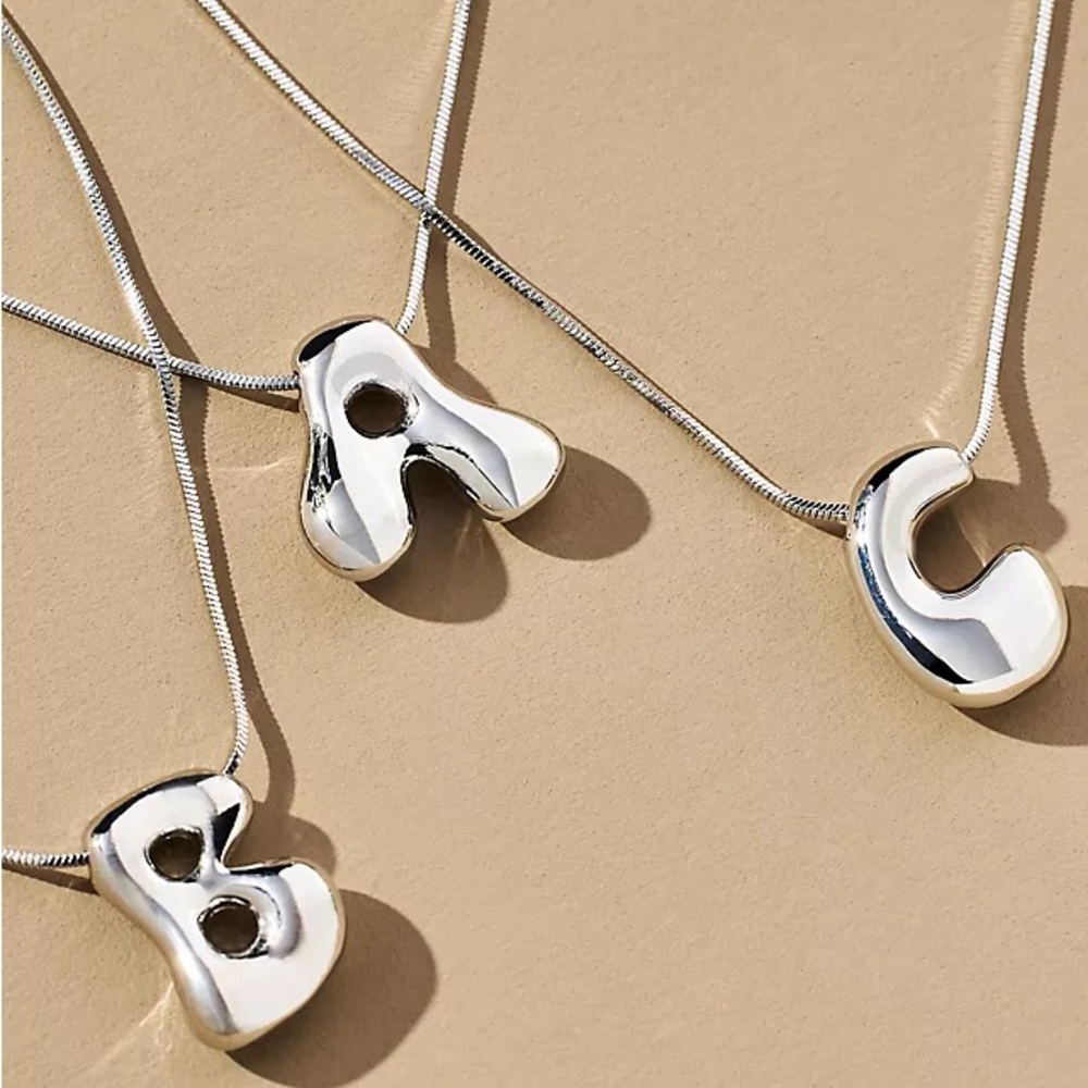 Anthropologie bubble letter necklace - letter C - Picture 3 of 4